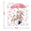 Watercolor Cartoon Bunny Wall Stickers Baby Nursery Wall Decals for Kids Room Living Room Bedroom Home Decor Rabbit Stickers PVC