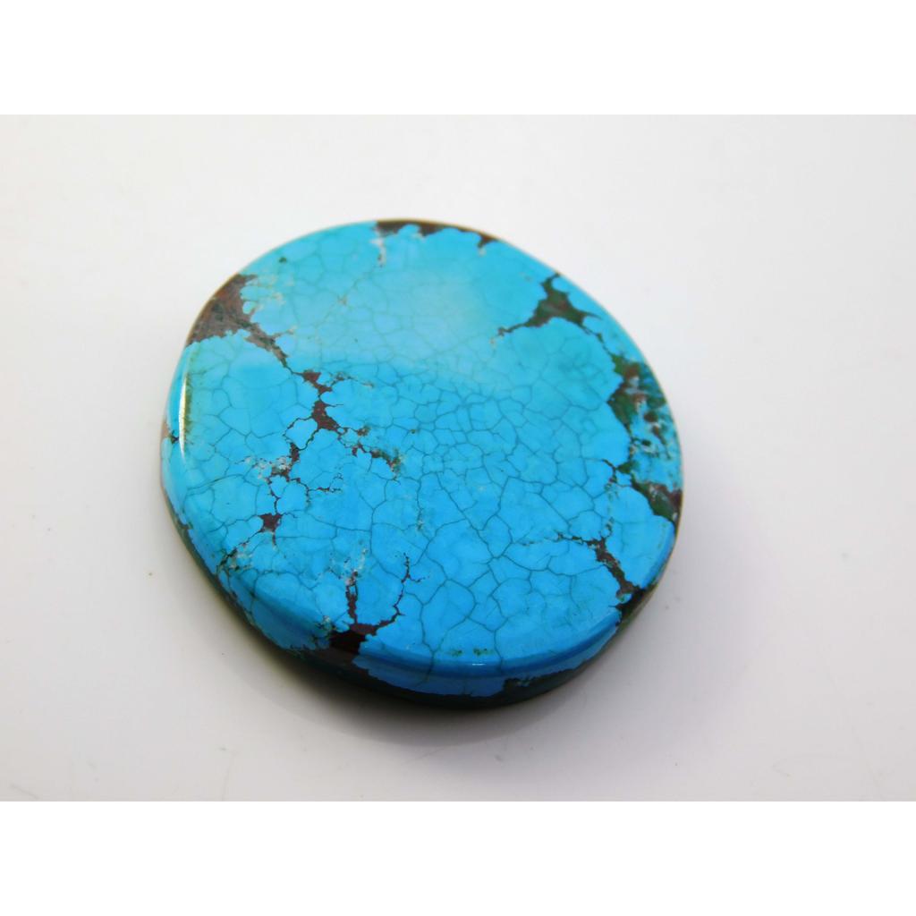 MAXICON 43 Quilates Turquesa Natural Cabochão Redondo 29x29mm Pedra Preciosa Solta CERTIFICADA