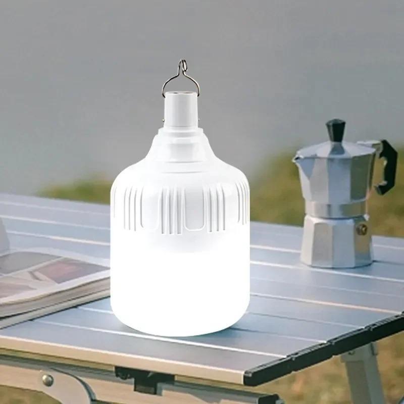 Portable Outdoor BBQ Camping Lights USB Rechargeable lamp LED Emergency Bulb Hook High Power Tents Lantern Night Lights Bulb