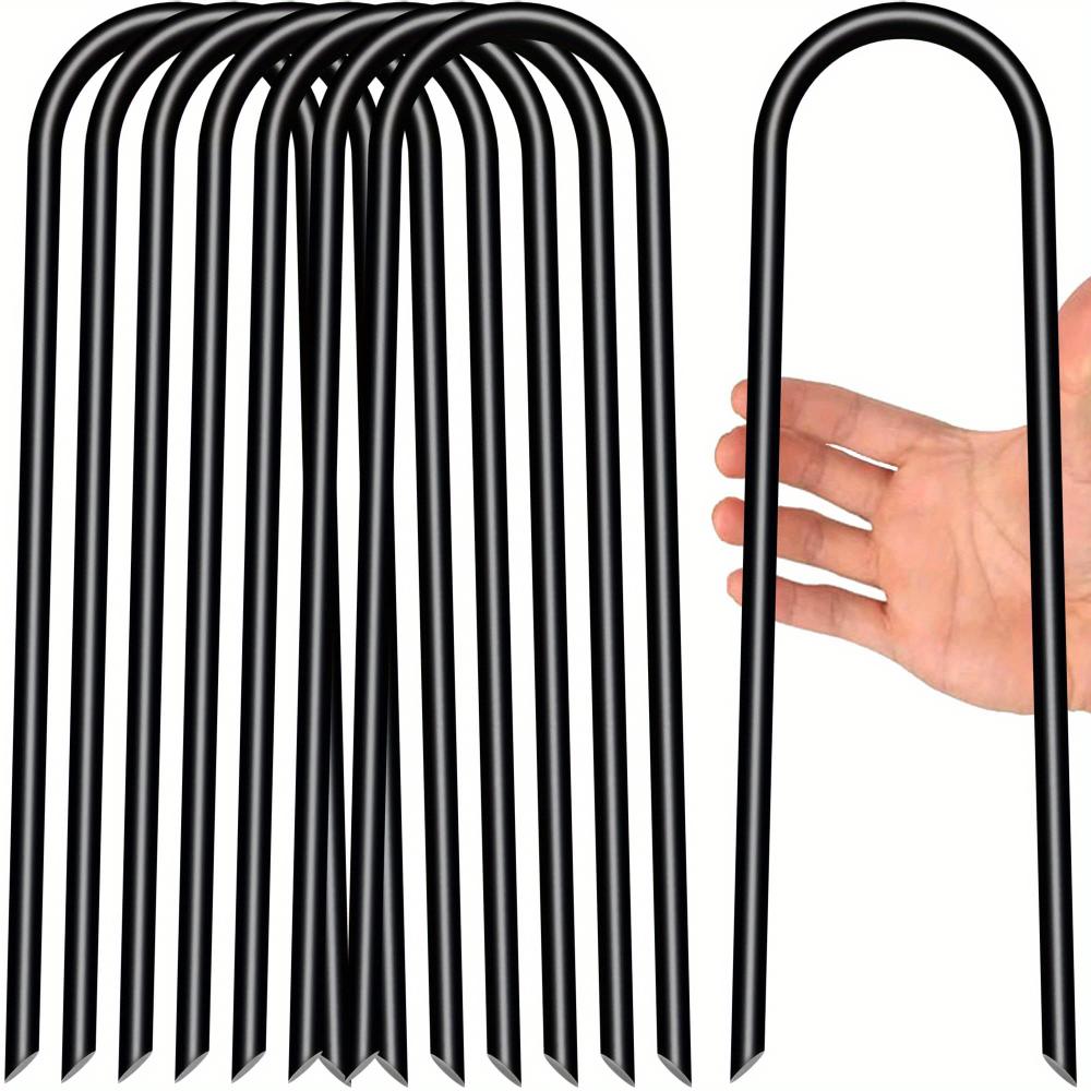 Улучшенные черные сверхпрочные U-образные грунтовые колья, Сверхпрочный комплект анкеров для пружинного блока, Подходит для футбольных ворот