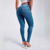 European and American Spring Slim Fit Skinny Pants Elastic High Waist Jeans Women's Trousers