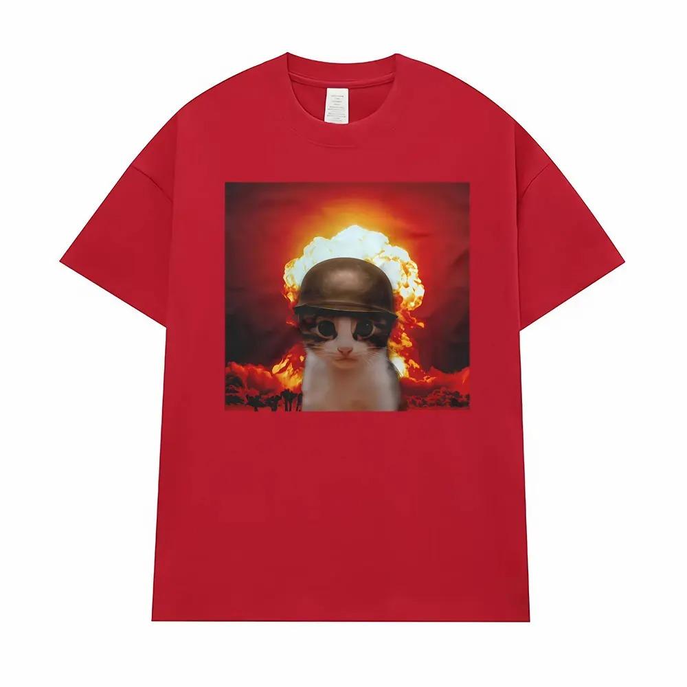 Funny Exploding Cat Emoji Graphic TShirt Unisex Classic 90s Vintage HighQuality Oversized Bestseller Women And Men Tshirt S