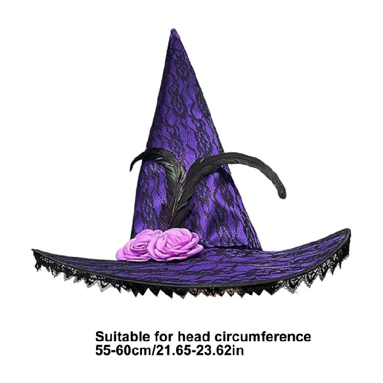 Soft Fashionable Hat Gothicism Witch Costume Hat Outdoor Activity Hat for Female Theme Party Headwear
