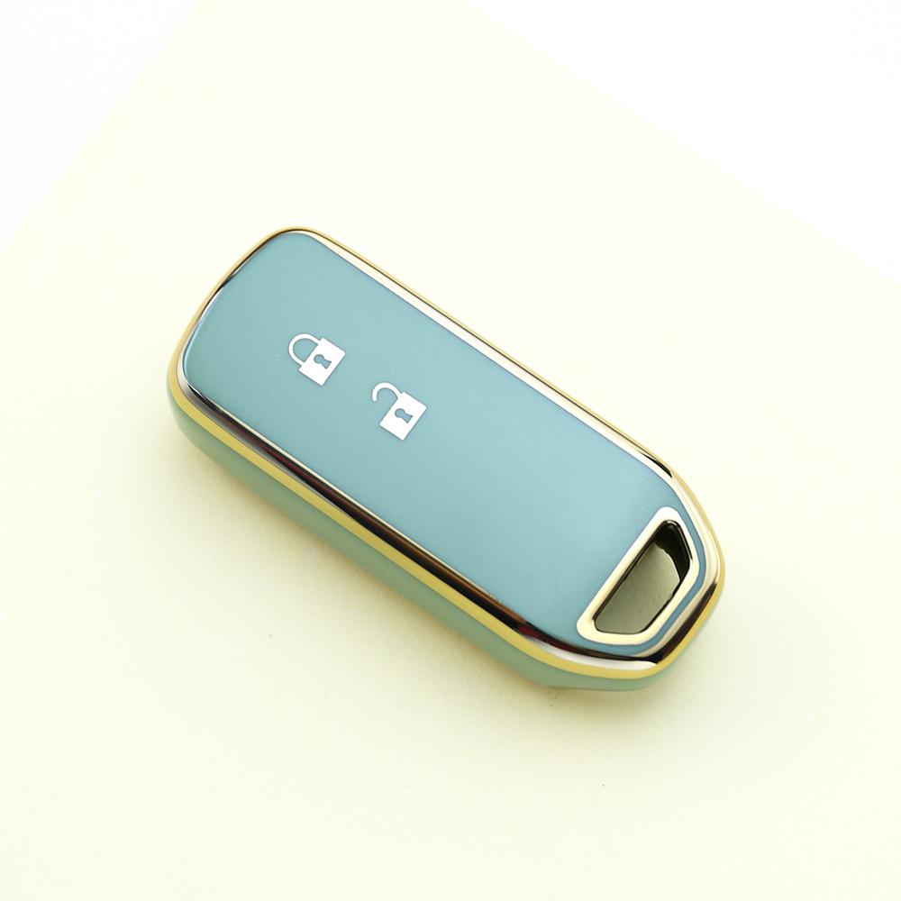 Gold Edge TPU Shell Fob Car 2/4 Buttons Remote Key Case Cover For Honda N-WGN N-VAN Custom Wgn N-BOX N-ONE Holder Accessories