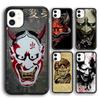 Krajews Japanese Oni Hannya Demon Mask Phone Case Cover For iPhone 17 Air 16 15 14 Plus 11 12 13 Pro Max Fundas