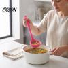 Safe Silicone Ladle Pink Kitchen Utensil, Food Grade Cooking Tool, Non-stick Heat Essentials for New Home Resistant Cookware, Ergonomic Handle