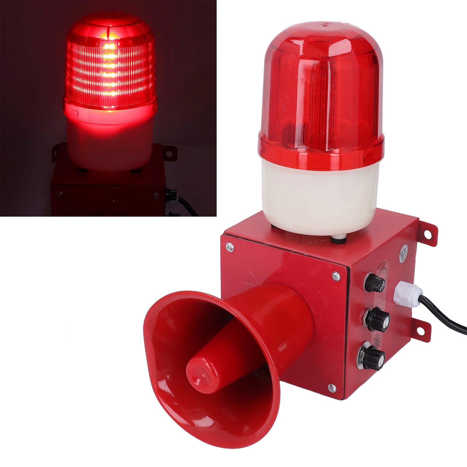 Alarme sonore et lumineuse industrielle 9 types de sons 130DB Lumière d'avertissement d'urgence Alarme extérieure pour port