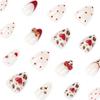 Point diamond three-dimensional bow Japanese style manicure wearing short almond-shaped love wearing nail piece fake nail