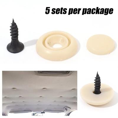 Fivelas de fixação de teto de carro Parafuso 30/60Pcs Forro de teto Tecido de teto caído Fivelas de retenção Fivelas de reparo de queda de pano de teto de carro
