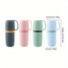 Portable Travel Toothbrush Holder with Cup, Compact Case for Toothbrush & Toothpaste, Ideal for Travel & Bathroom
