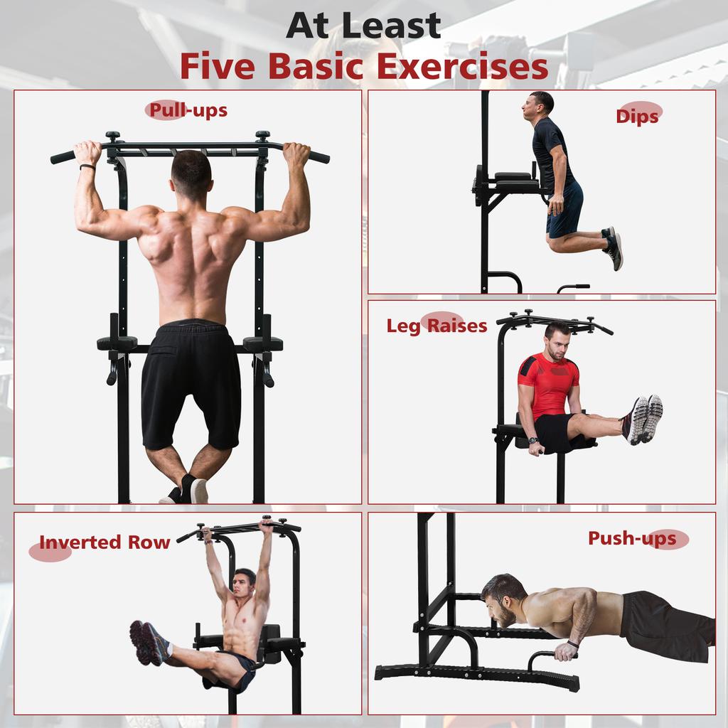 Power Tower Pull Up Bar Workout Dip station for Strength Training, Suitable for Home Gym Fitness