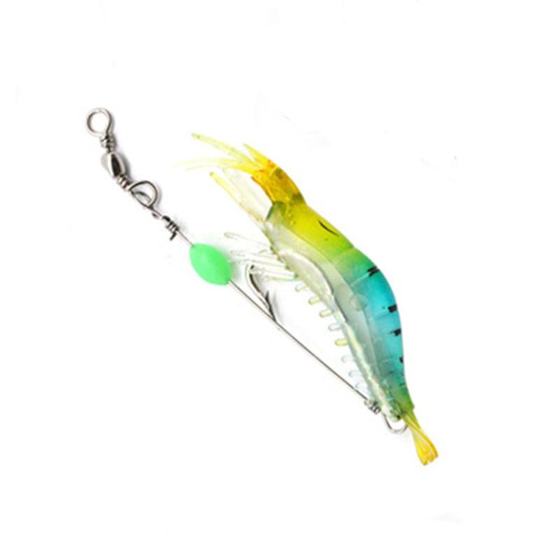 9cm Simulation Prawn Fishing lure Multicolor Luminous Tackle Bait Sea fishing Soft bait fishing tool