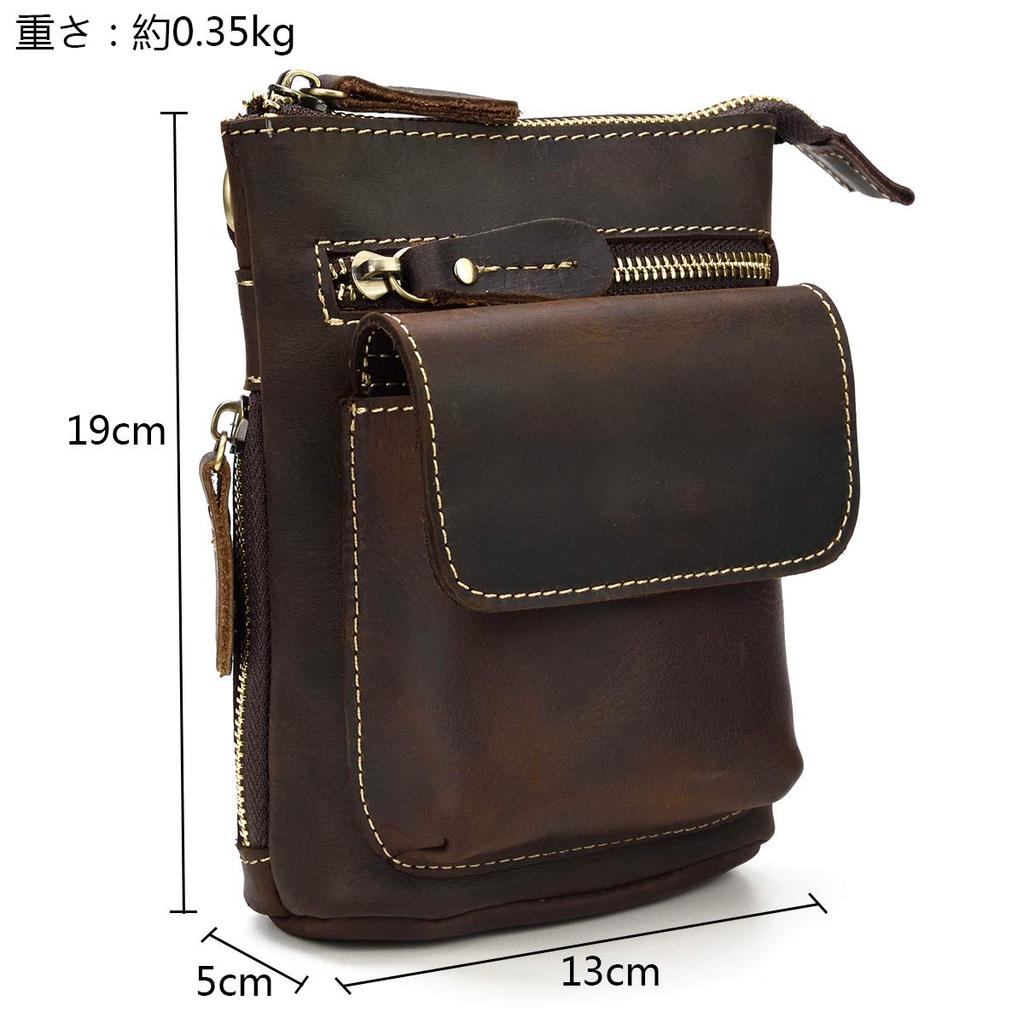Hüftgurt Hüfte Schulter Echtes Leder Taille Handyaufbewahrung [Luufan] Tasche, Tasche, Herren Tasche, Tasche, Leder, 3-Wege, Klein, Unisex, Tasche, Tasche, Tasche,
