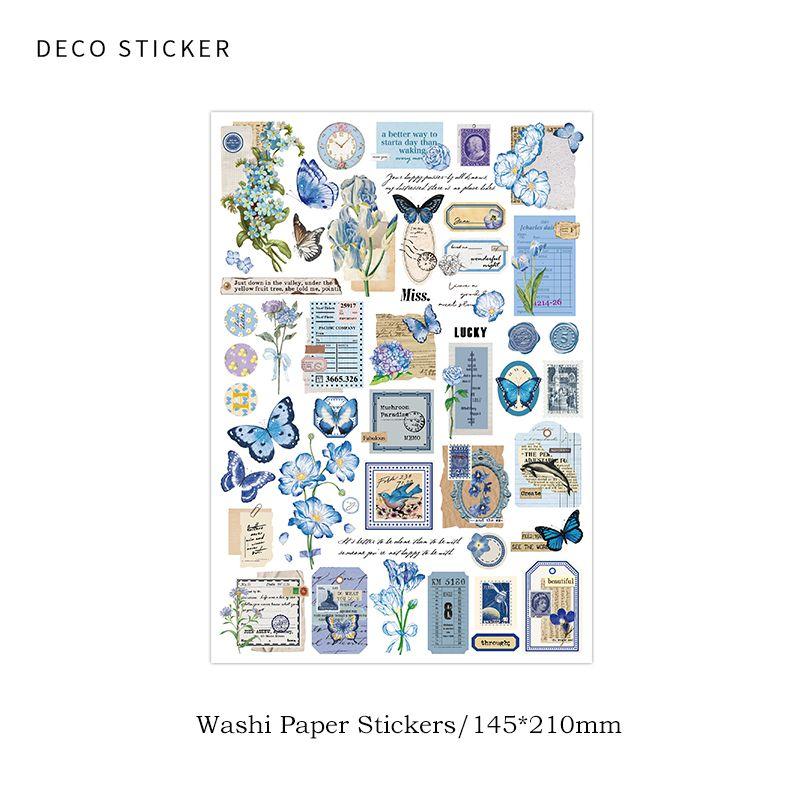 Journamm Floral Stickers Creative Scrapbook Supplies Collage Junk Journal DIY CUT Decor Photo Album Aesthetics Craft Stickers