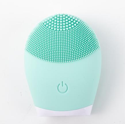 Electric Silicone Facial Cleanser Massager Skincare Tool with Vibration Pore Cleaning Beauty Machine Self-Battery Powered