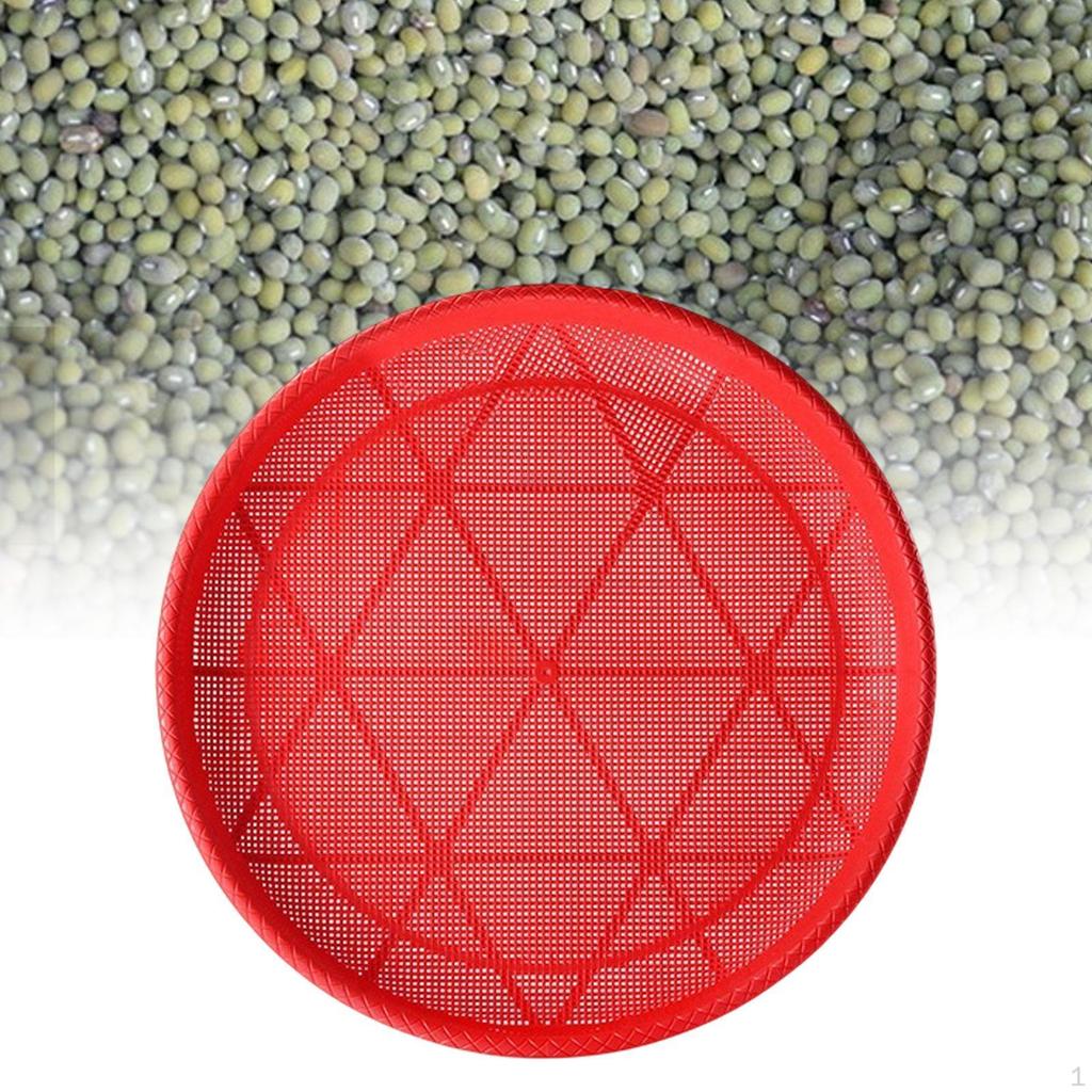 Red Round Sieve Drying Fine Mesh Practical Easy Clean Food Rack Fish Grains for