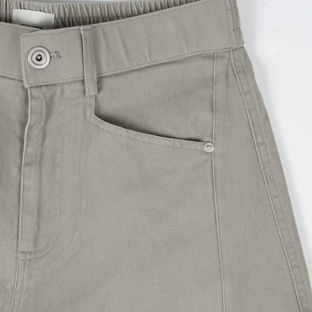 Weekhour Dart Wide Cotton Pants Beige