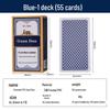 Guan Dan Premium Poker Playing Cards - Thickened, Hardened with High-End Linen Finish, Blue Core Paper, Full Case of 100 Decks.