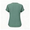 Women's Casual Loose Fit Short Sleeve T-Shirt with Round Neck Vertical Stripe Pattern Comfortable Lightweight Top for Everyday Wear