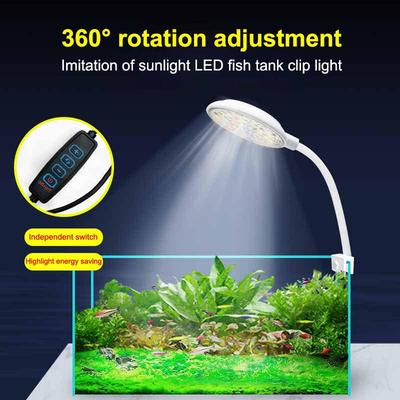 Usb Akvaryum Led Lamba Balık Tankı Işığı Dekor Su Bitkisi Çoklu Modlar Kısılabilir Parlaklık Tam Spektrum Mini Klipsli Işık