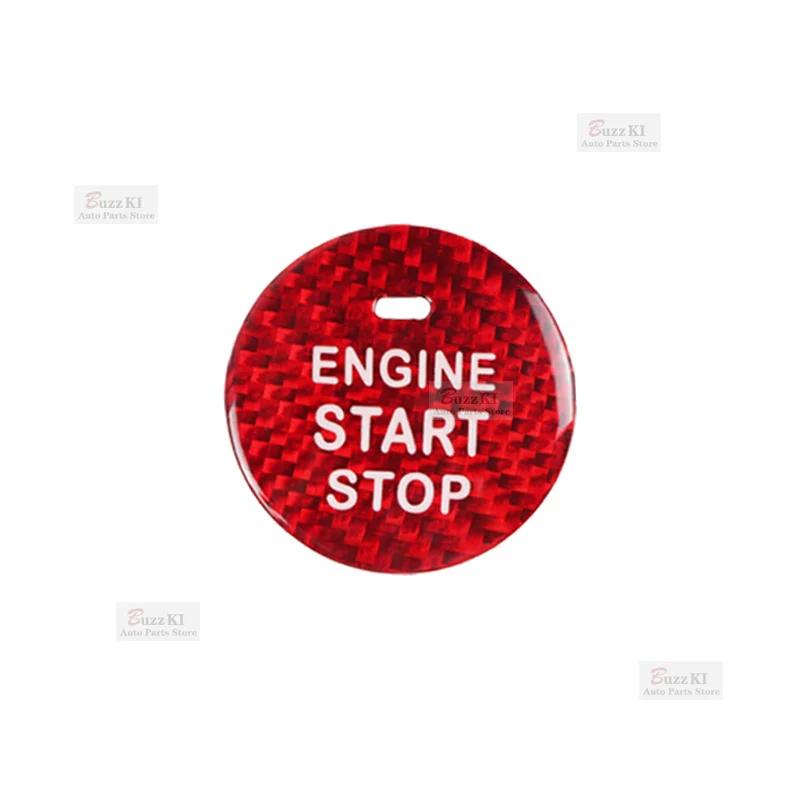 2014 2015 2016 2017 For Mazda 3 AXELA Mazda3 Car Engine Start Stop Button Cover Real Carbon Fiber Sticker