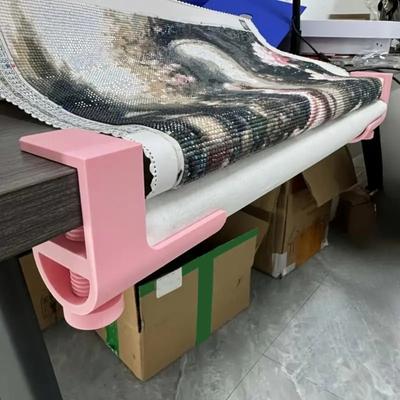 Clamp-On Canvas Holder Diamond Art Canvas Roller with Adjustable Table Clamp Art Paper Roll Holder for Diamond Art Projects