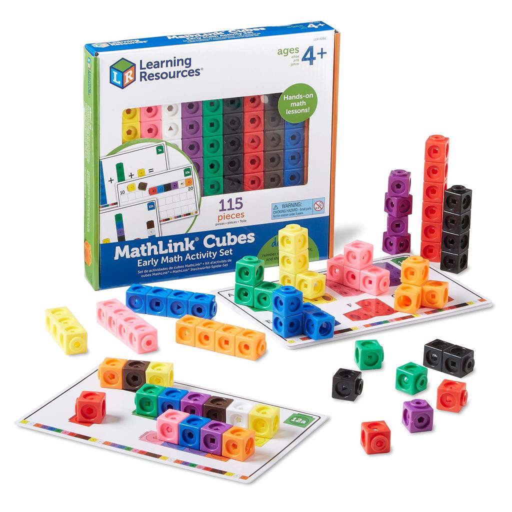 Learning Resources MathLink Series Math Activity 115 Cubes and Authentic LER4286 Set, Blocks, Product,