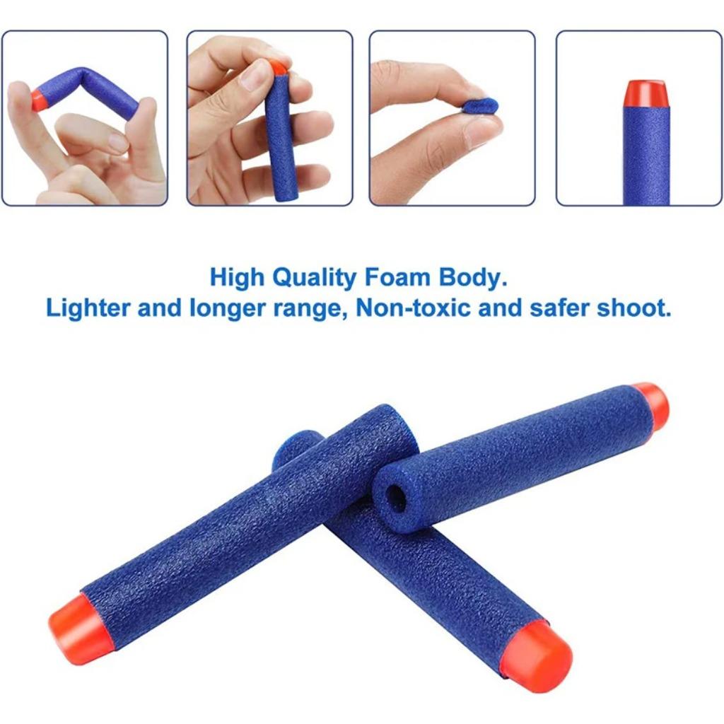100Pcs Soft Bullets Refill Darts 7.2Cm Round Head Foam Ammo For Toy Gun Blasters Kids Outdoor Shooting Game Accessories Gift