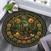 Prehistoric Glass Round Area Rug Under Office Chairs Bedroom Living Room Home Decor
