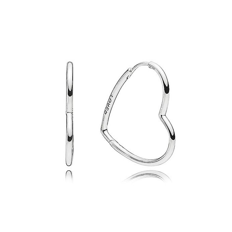 Pandora Playful Heart 925 Silver Earrings Women earrings 297822 Box