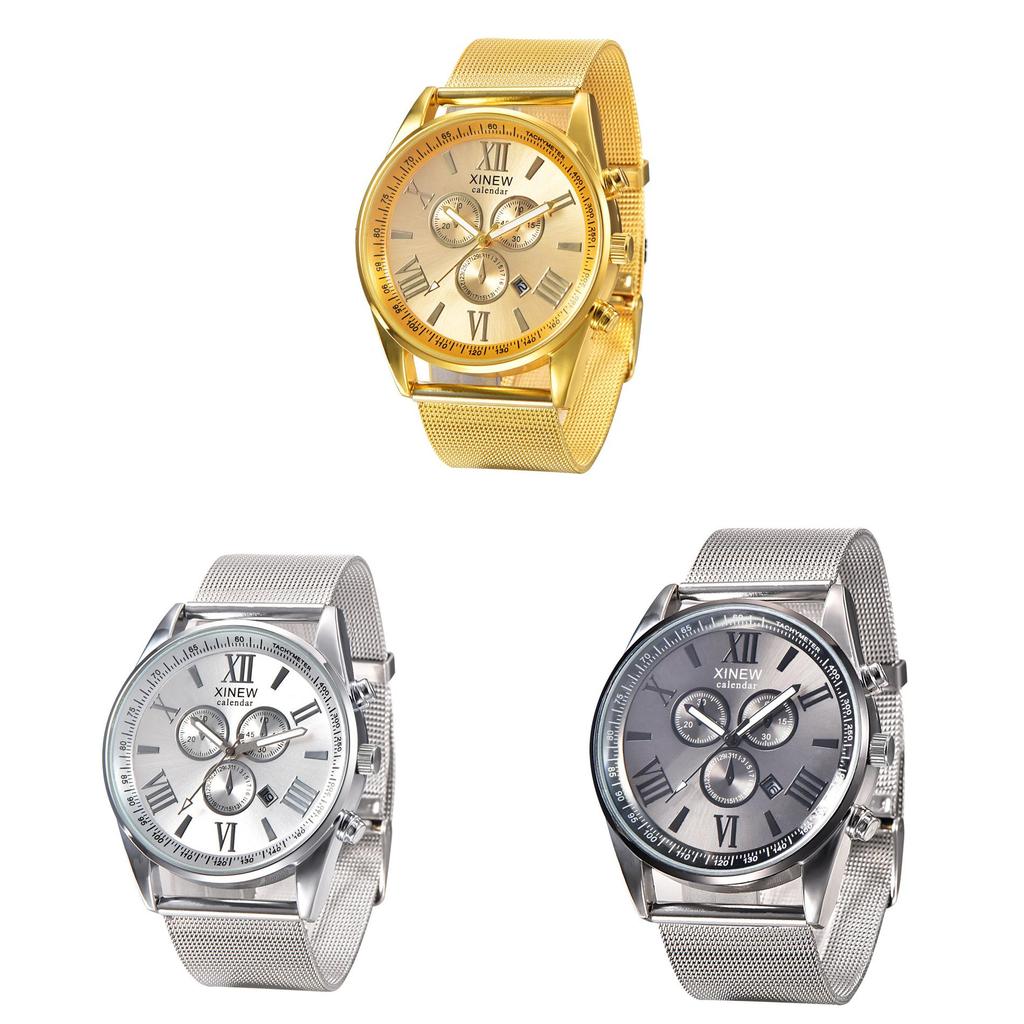 Premium Quality Mens Stainless Steel Military Watch With Elegant Date Functionality