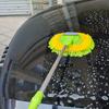Soft Fleece Microfiber Retractable Car Wash Mop with Long Handle, Scratch-resistant Mop Cleaning Gloves for Car Wash Trucks SUV RV Caravans and Homes
