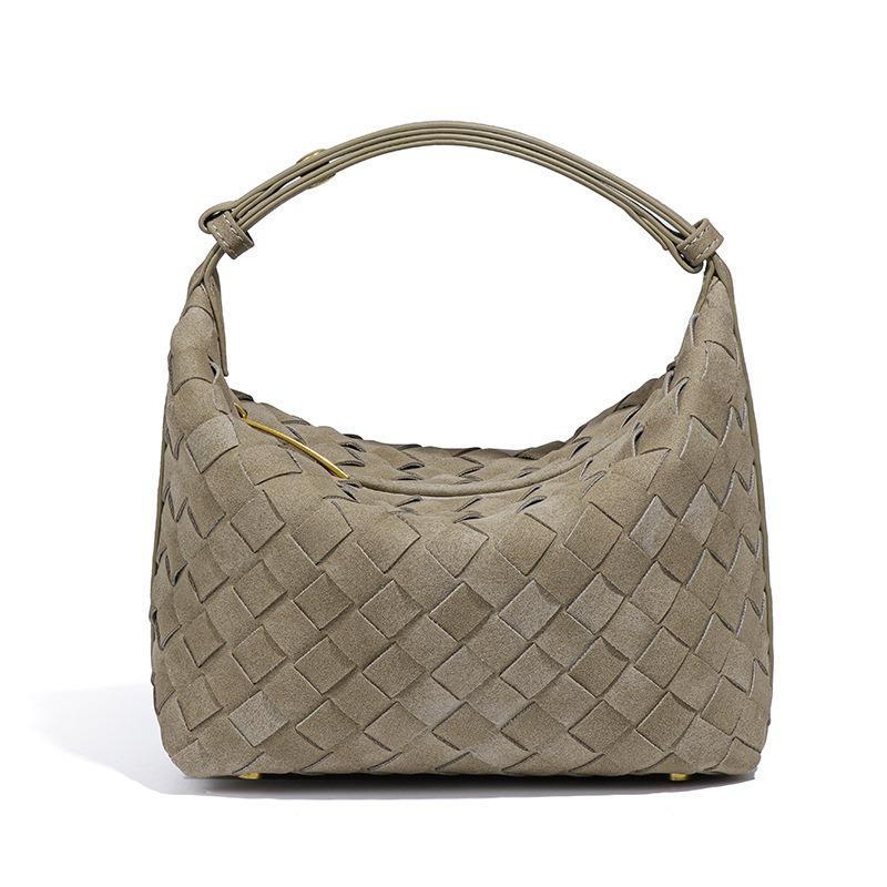 New Matte Hand-woven Portable Lunch Box Bag Fashionable and Compact Mini Shoulder Bag Diagonal Span Diamond Women's Bag