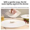 Dustproof Silicone Pot Lid with Handle, Anti-Spill Splash-Proof Sealing Fresh-Keeping Cover for Bowl, Microwave & Refrigerator