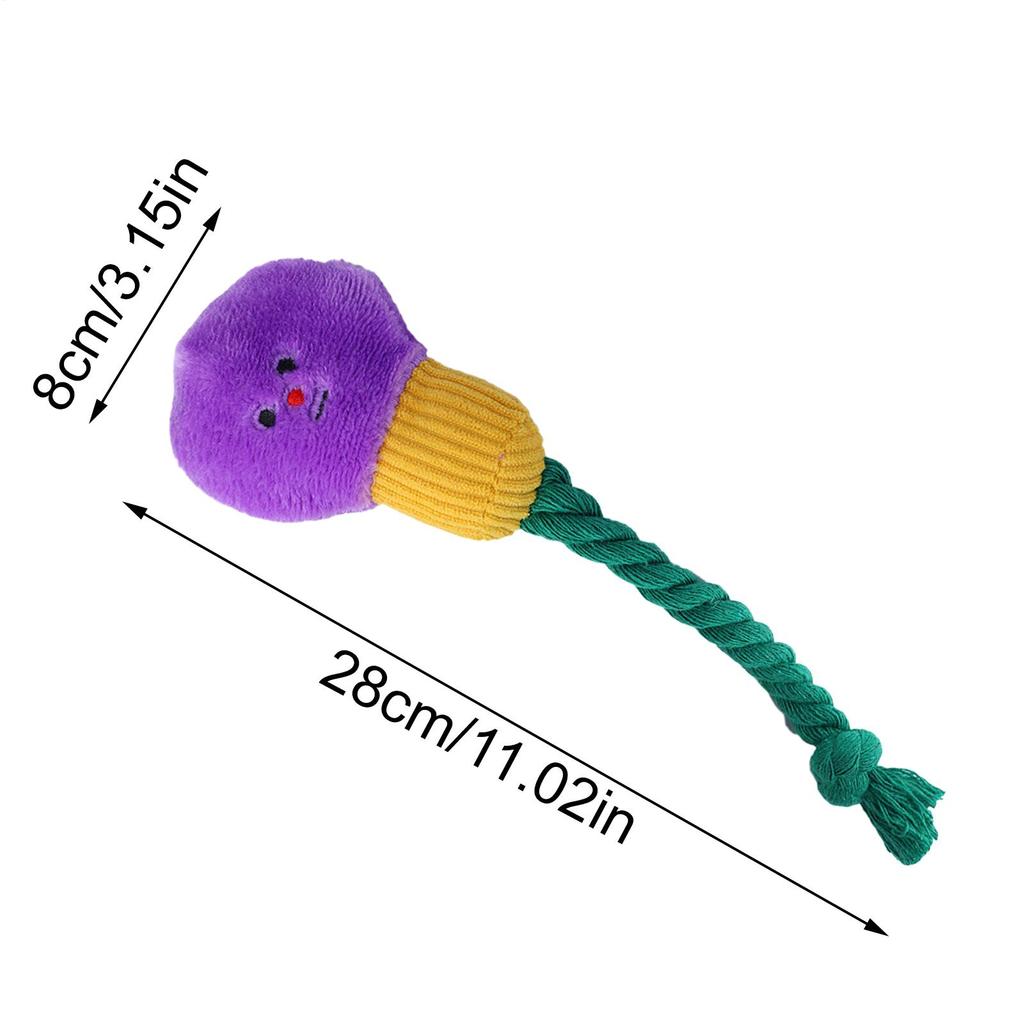 Hundekauspielzeug Hund Quietschendes Seilspielzeug zum Zahnen Haustier Kauspielzeug Plüschtier für Heimtraining Drinnen Draußen Spielzeit Familie
