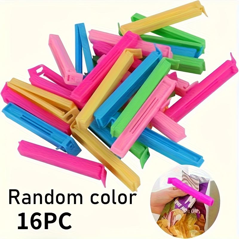 16pcs/26pcs Reusable Plastic Food Bag Clips - Moisture & Dustproof Kitchen Storage Clips with Double Grooves, Durable Plastic Clips for Freshness, 16pcs