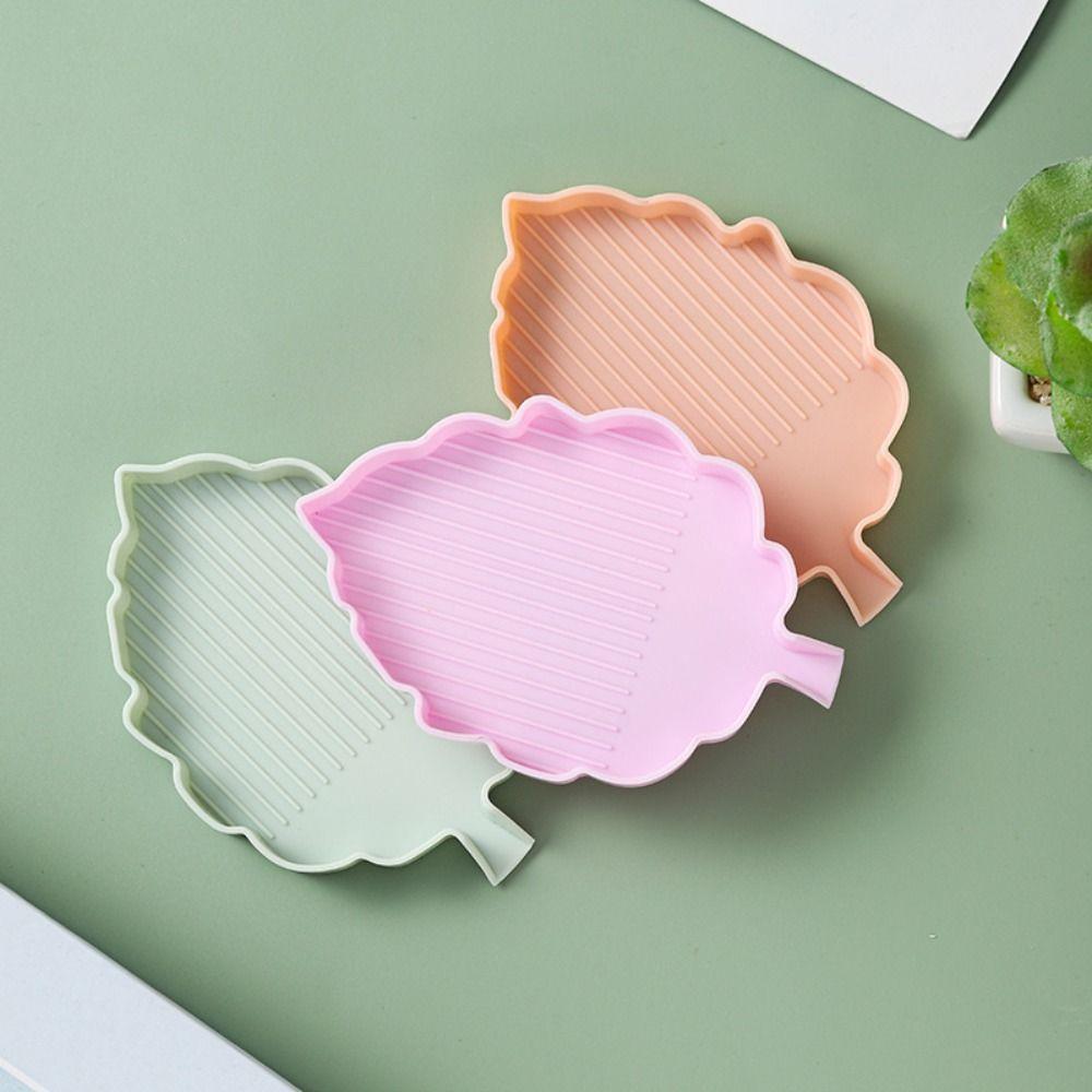 3Pcs Cross Stitch Tools Diamond Painting Tray Kits Leaves-Shaped Beading Plates  Nail Art