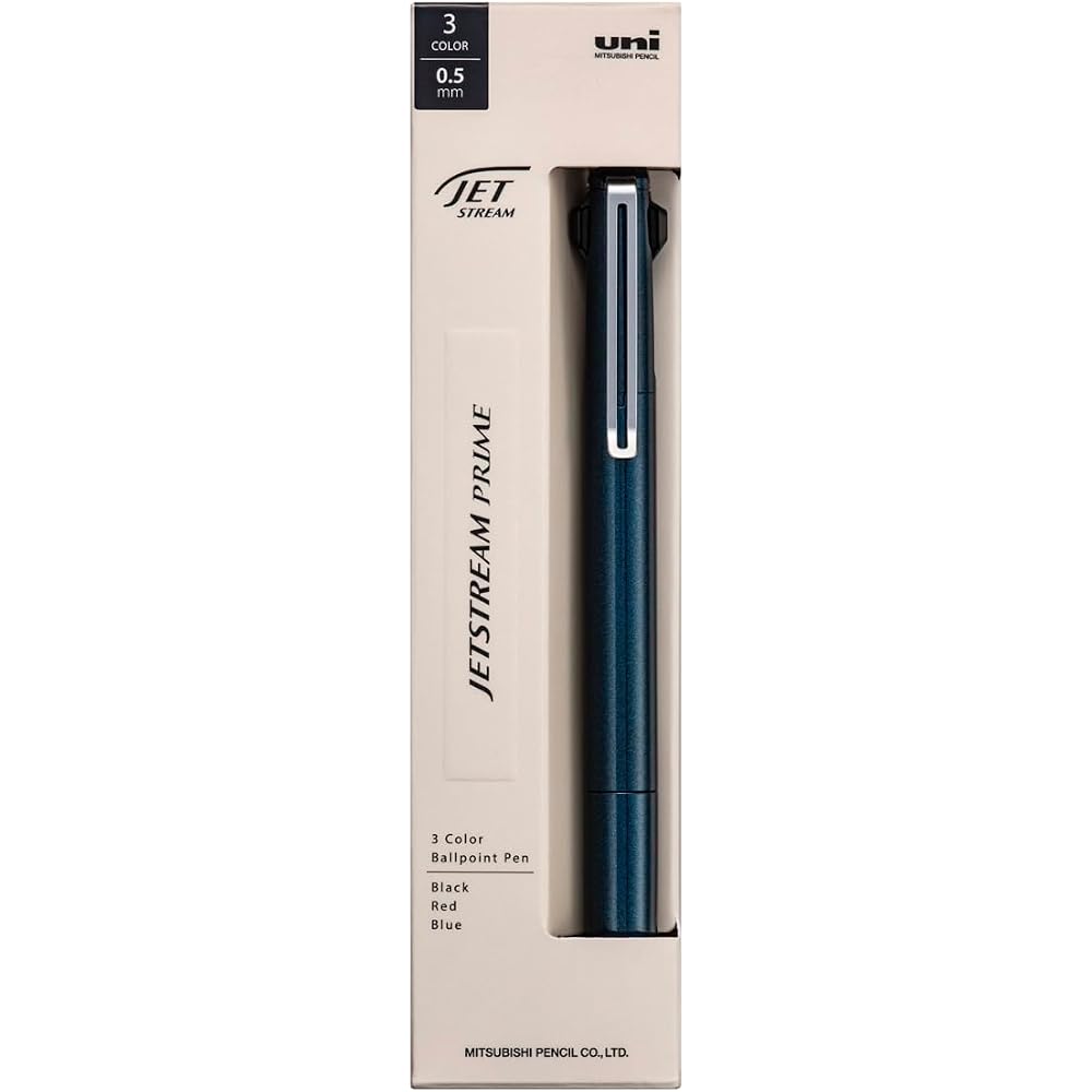 Mitsubishi Pencil 3 Color Ballpoint Pen Jetstream Prime 0.5 Dark Navy SXE3350005D.9
