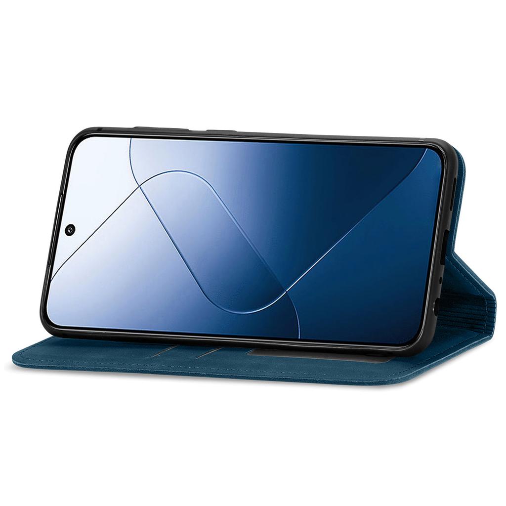 Etui skórzane dla Xiaomi 14T Pro z uchwytem na karty, magnetycznie absorbowane etui na telefon