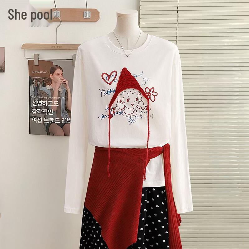 Youthful Printed Round Neck Long-Sleeve T-Shirt S