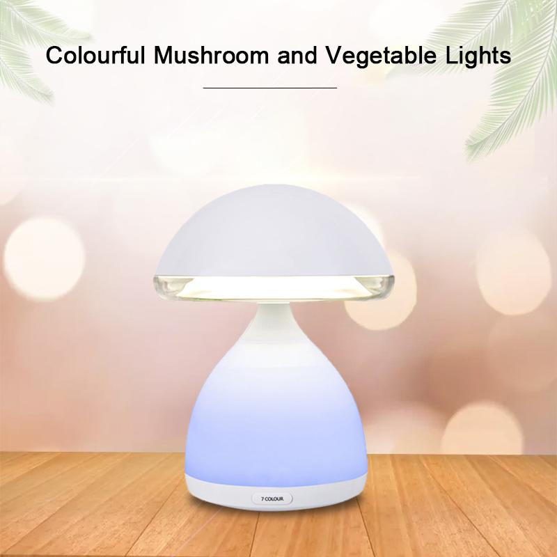 LED Pilz Kleine Tisch Lampe Tragbare USB Lade Dimmbare Blume Knospe Lampe Schlafzimmer Nacht Lampe