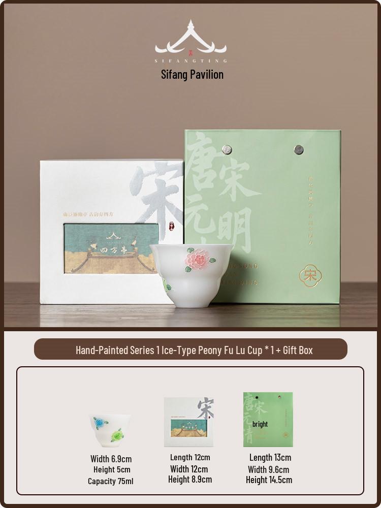 High-Quality Hand-Painted Ice Jade Porcelain Tea Cup for Personal Use Below 150ml