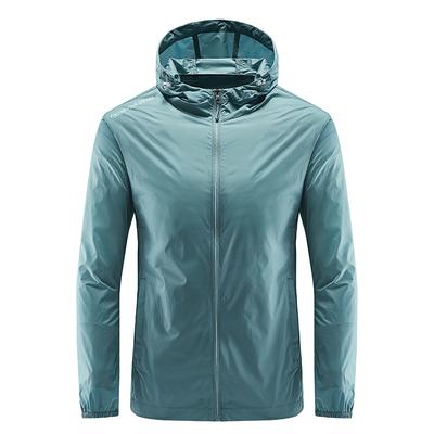 Sunscreen Clothing Men's Summer Thin Ice Silk Sunscreen Clothing Breathable Outdoor Trench Coat Fishing Couple Hooded Jacket Jacket
