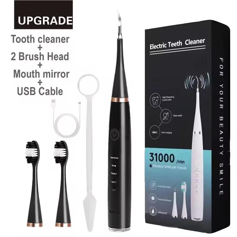 3 IN 1 Electric Dental Scaler Electric Toothbrush Portabl Oral Care Tartar Remover Plaque ultrasonic Cleaner Teeth Whitening Kit