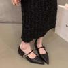 Women's commuter flat Mary Jane women's shoes spring temperament pointed head shallow mouth single shoes
