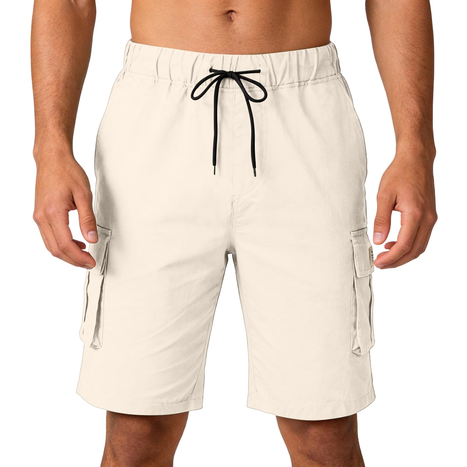 

Мужские свободные пляжные шорты/Карго-шорты S хаки