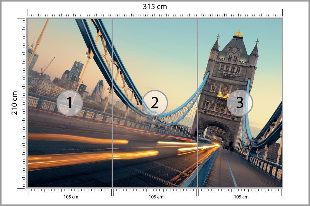 Photomural London Tower Bridge  Non-Woven 315x210