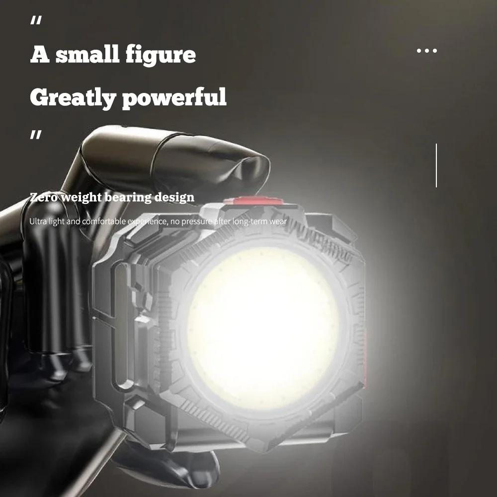 3 IN 1 Multifunctional COB Headlamp USB Rechargeable Wrist Light Outdoor Night Running Waist Bag Light Portable Fishing Belt Pack Light