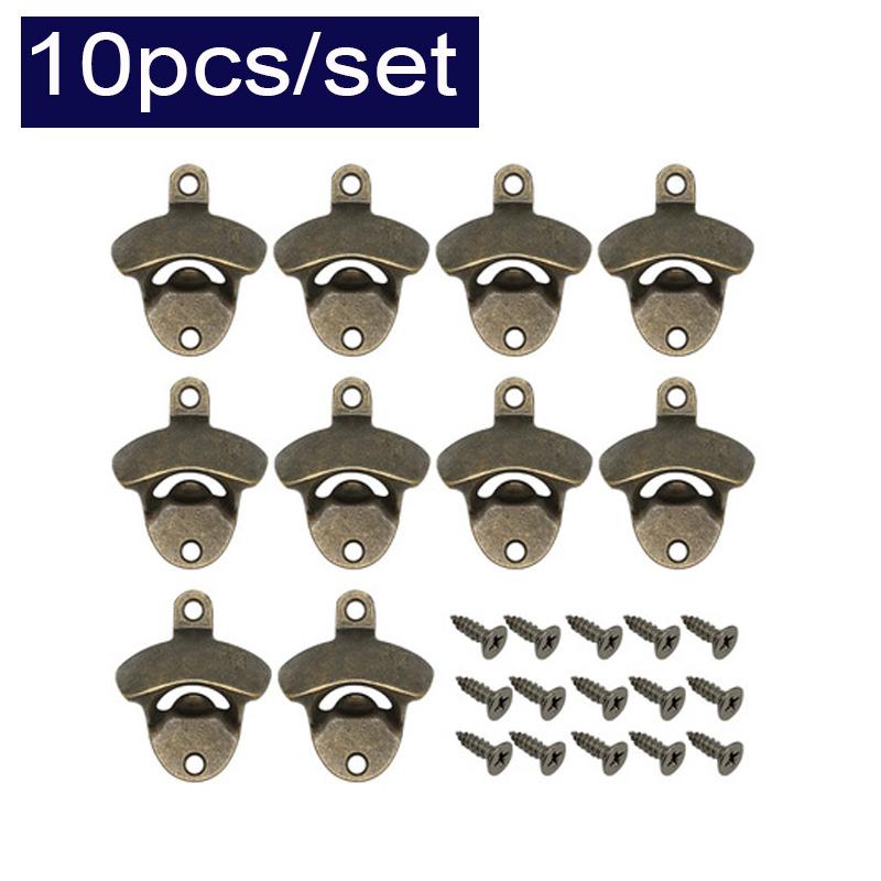 Zinc Alloy Beer Bottle Opener Wall Mounted Vintage Retro Hanging Beer Bottle Opener Corkscrew Kitchen Bar Party Tool Accessories