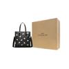 Coach X White Rabbit Collaboration Graham 36 Classic Logo Print Faux Leather Tote Bag Women Tote Bags Black CG299-QBA5F